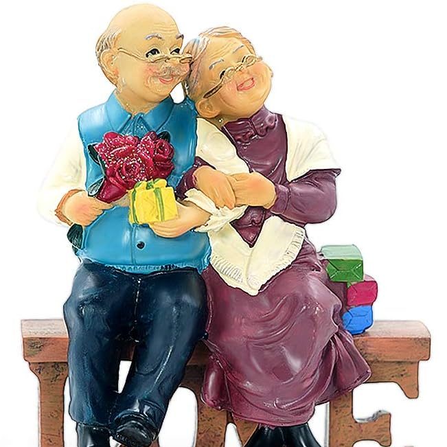 elderly couple gift figurine